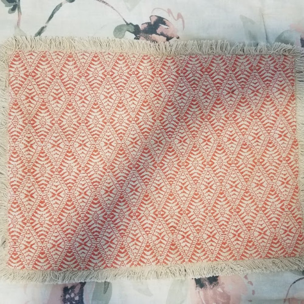 Anthropologie Print Placemat with Fringe Border